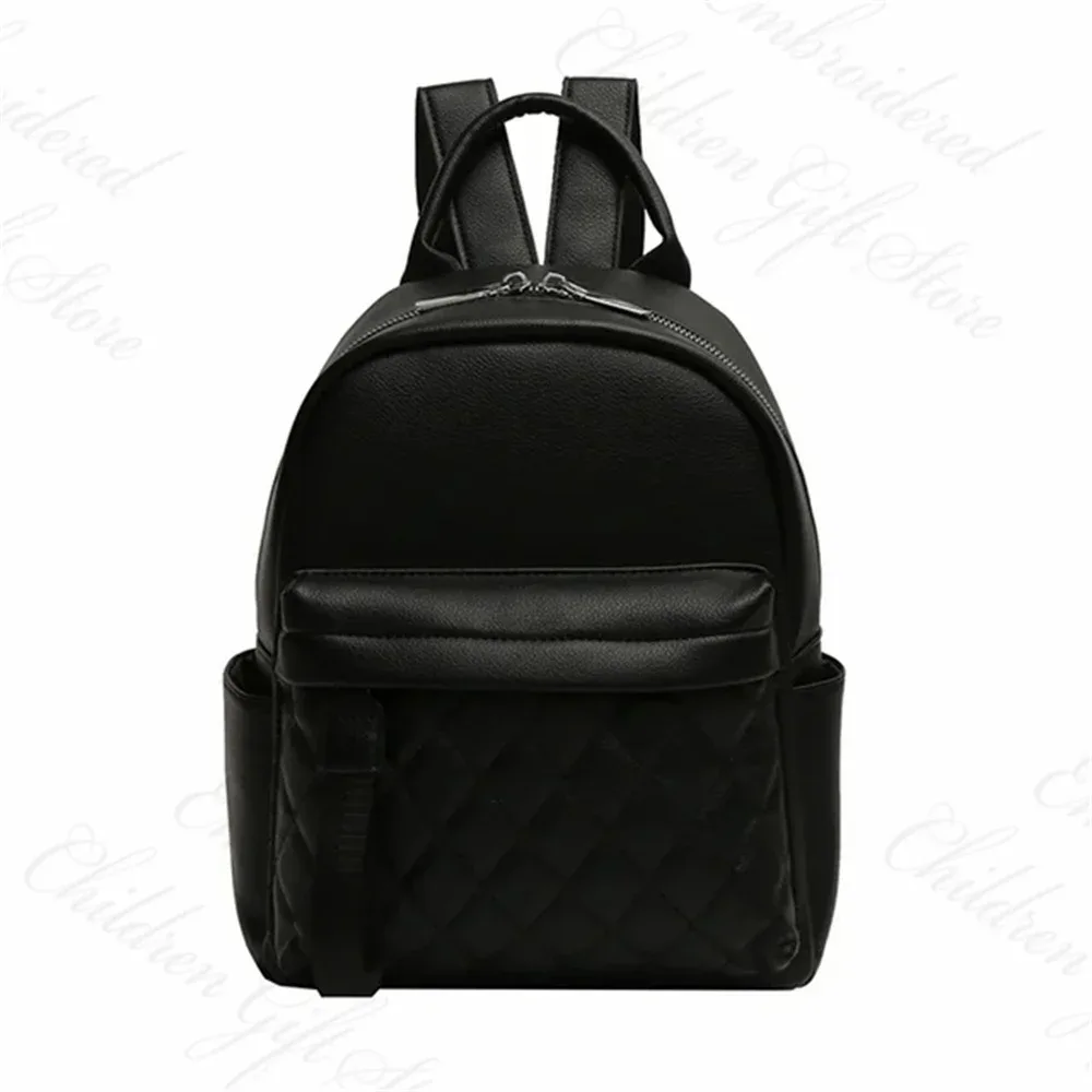 sac à dos en pu pour femmes, sac à dos léger personnalisé avec nom brodé, cadeau d'anniversaire pour fille, sacs à dos en cuir