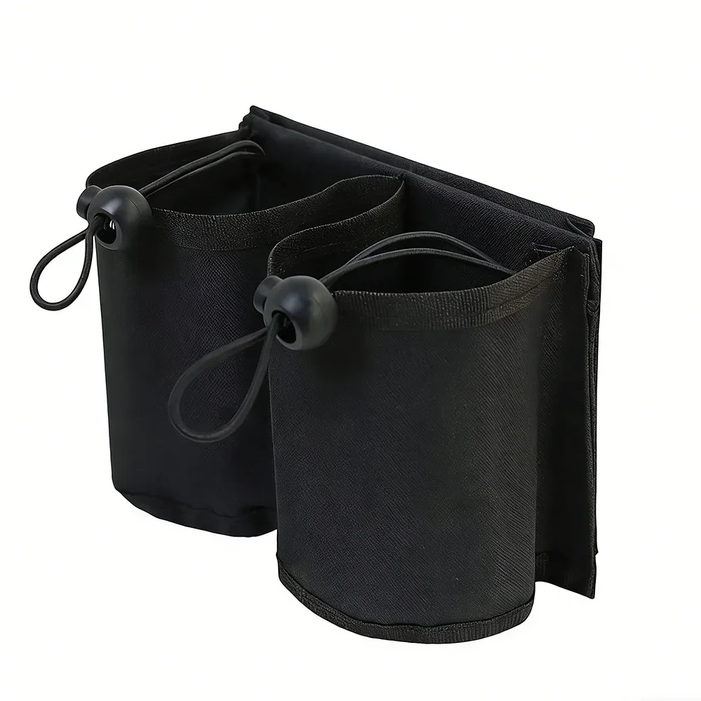 organisateur de bouteilles avec poignée de bagage, sac en tissu oxford, valise portable, 2 porte-gobelets, porte-boissons universel, accessoires de voyage