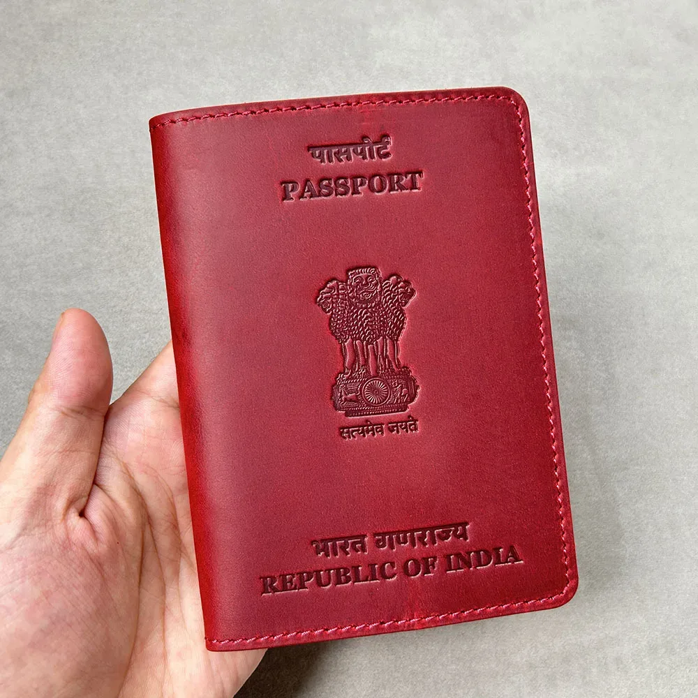 couverture de passeport personnalisée en cuir group, meilleur porte-passeport en forme de cheval, étui photo de taille indienne