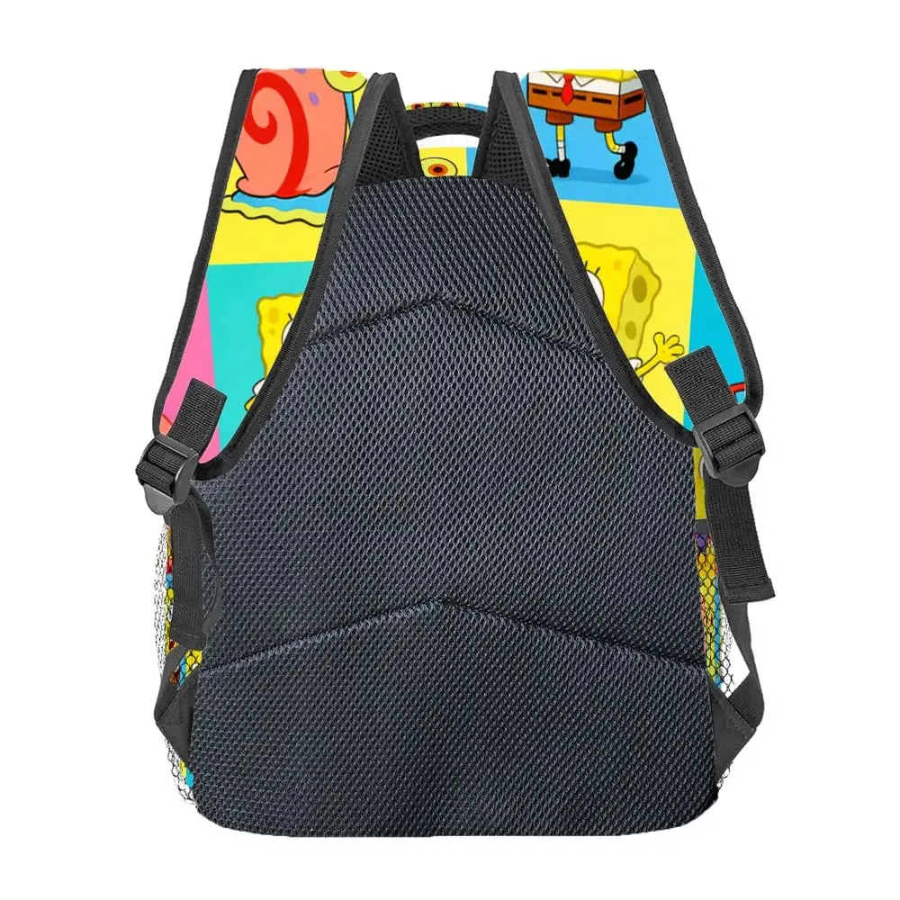 sac à dos anime spongebob squarepants, sac à livres d'école imprimé patrick gary, sac de voyage léger et portable pour pique-nique