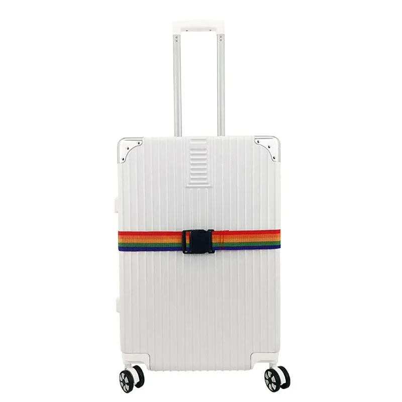 sangle de bagage réglable en nylon, ceinture croisée, pour emballage de valise de voyage, accessoires de sac de camping, 1 pièce
