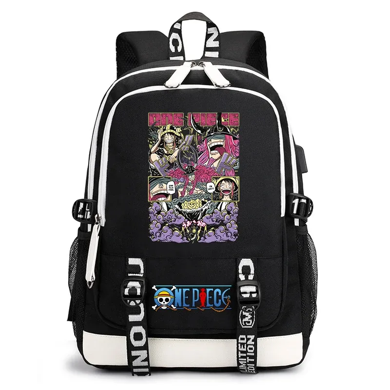 sac à dos d'étudiant imprimé one piece luffy, sac à dos décontracté pour garçons et filles, sac d'école léger, sac à dos de voyage