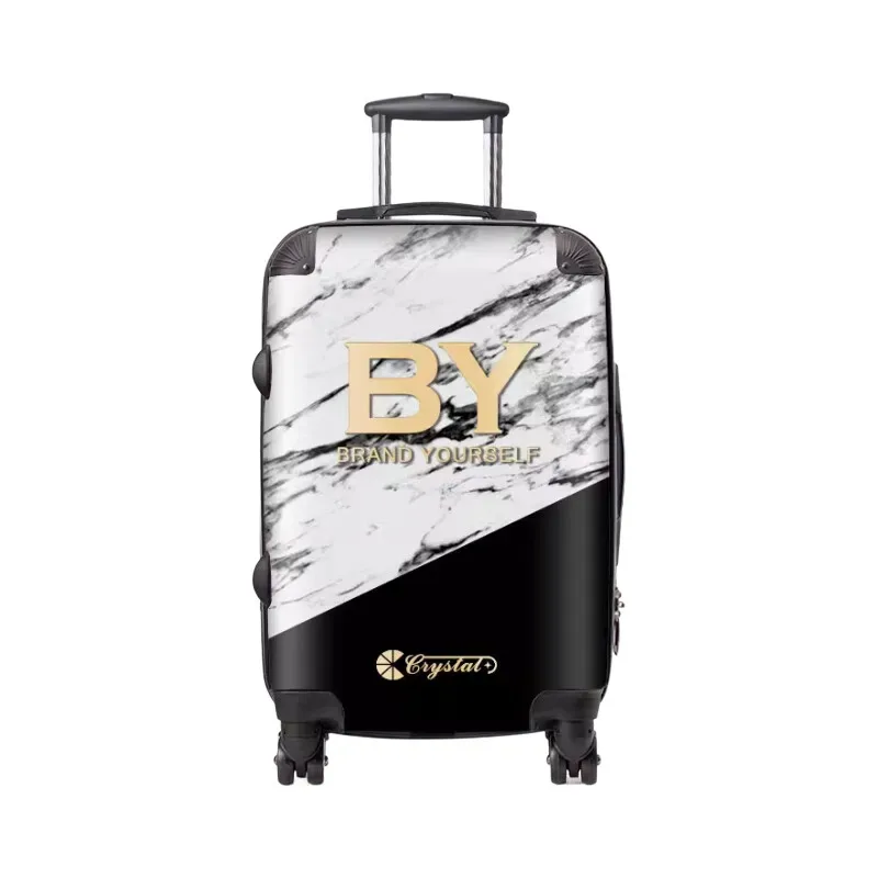 valise à rayures classiques personnalisée : sac trolley monogramme personnalisé avec roulettes