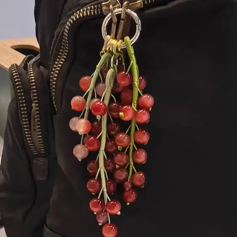 breloque de sac faite à la main avec perles de résine brillantes, design mignon et adorable, idéale pour la décoration de sacs à dos et de sacs à main, cadeau pour filles