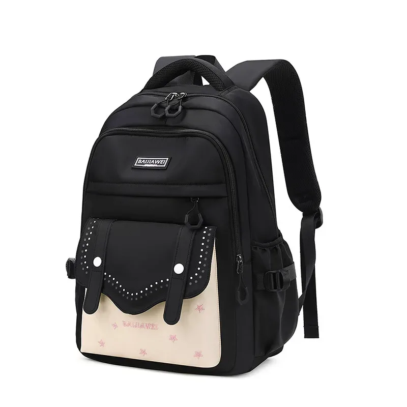 sac à dos quotidien de style coréen pour femmes, sac à dos de voyage en tissu nylon imperméable, sac d'école pour filles, sacs décontractés pour adolescents