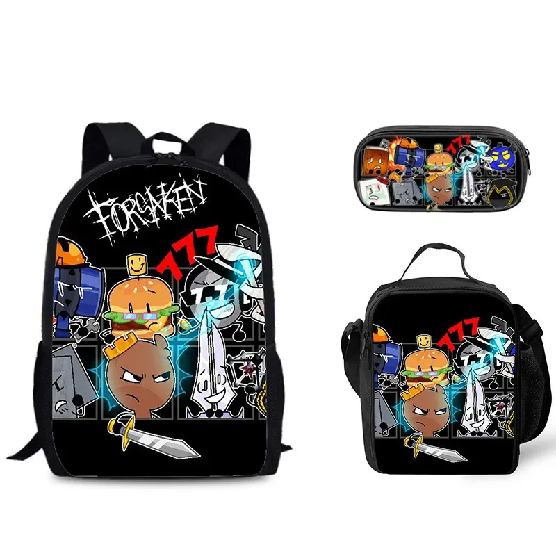 3 pièces ensemble forsaken gubby sac à dos pour les étudiants livre sac luch sac étui pécial forsaken gubby sac à bandoulière enfants cadeaux de noël