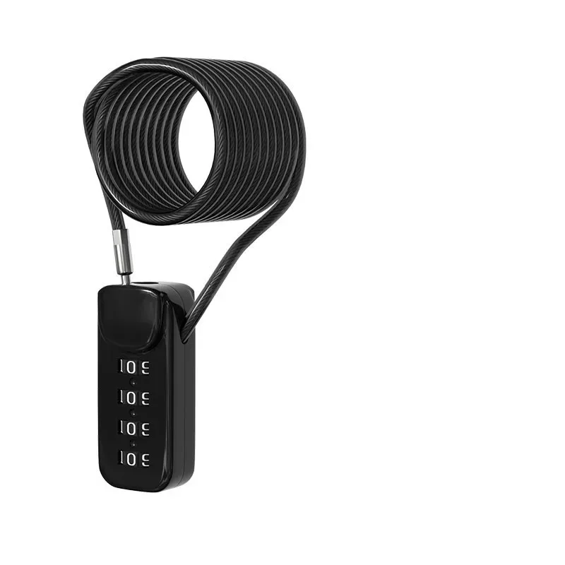 mini cadenas à câble à combinaison à 4 chiffres, petit cadenas portable en fil d'acier pour bagages, casque, armoire – léger