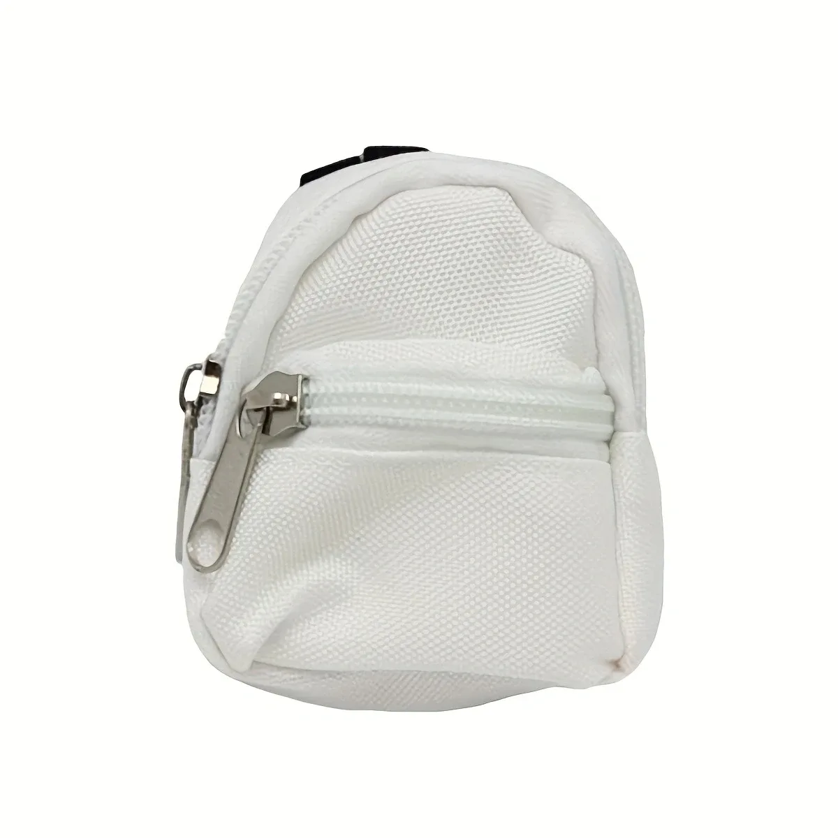 1 pièce mini sac à dos porte-monnaie à fermeture éclair double épaule avec porte-clés et pendentif