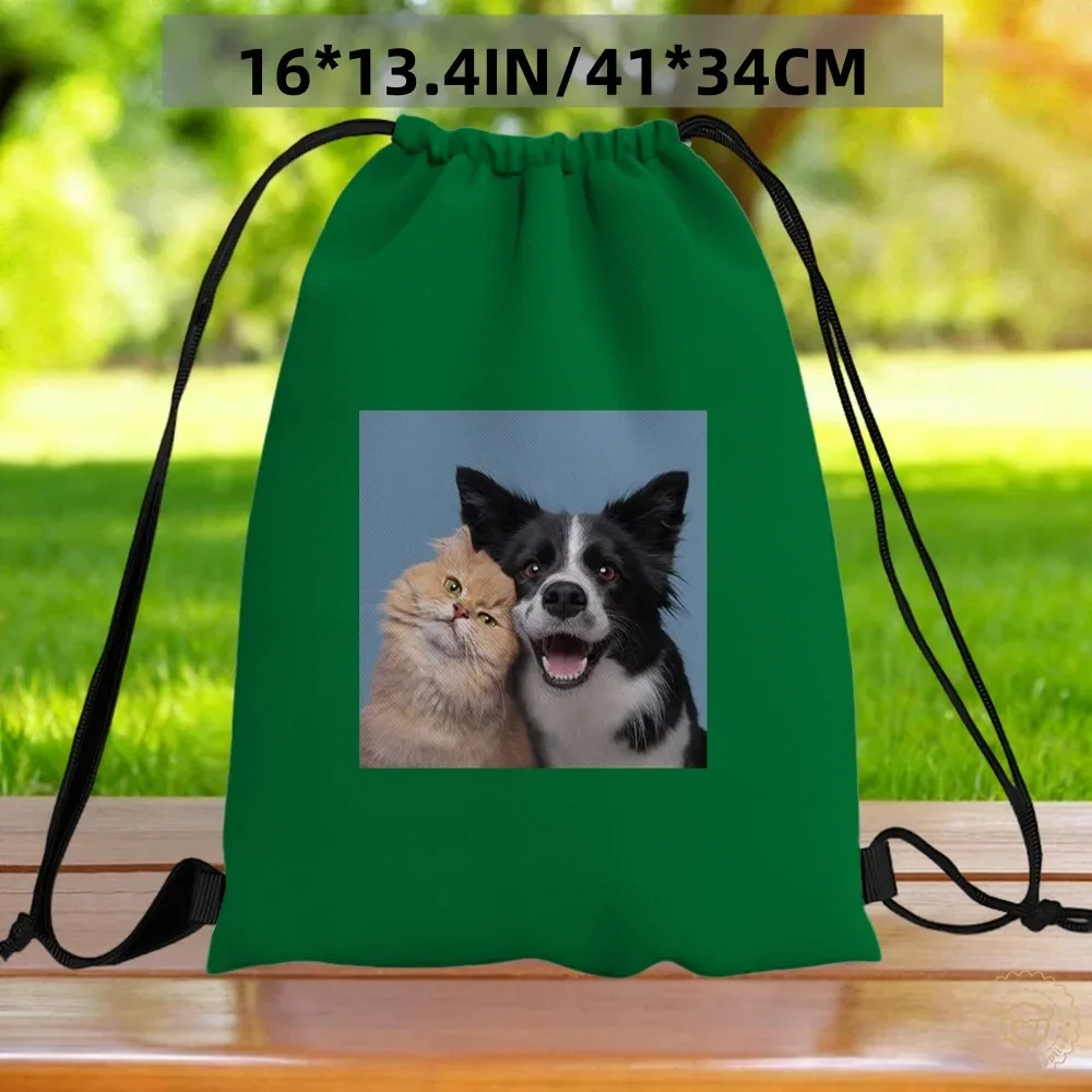 sac à dos personnalisé avec cordon de serrage, avec photo personnalisée, pour voyage, sac d'entraînement sportif, cadeaux commémoratifs, conçu pour les amateurs de fitness, 1 pièce