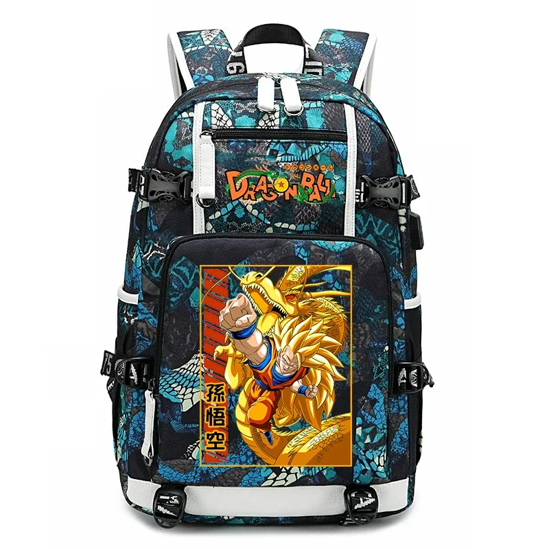 sac à dos imprimé dragon ball z pour étudiants, grande capacité, sac à dos décontracté pour enfants, adolescents, voyages scolaires