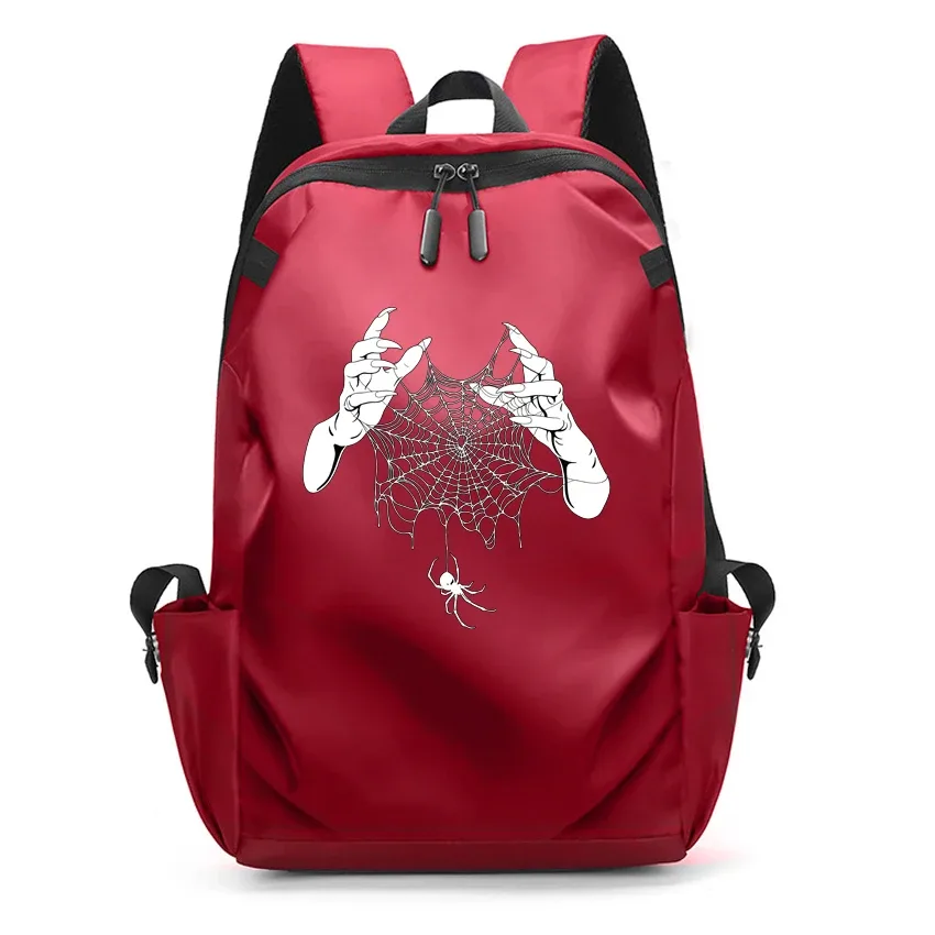 sacs à dos pour ordinateur portable imprimés motif araignée pour hommes, sacs d'école noirs pour adolescents, filles et garçons, sac à dos universitaire avec chargement usb