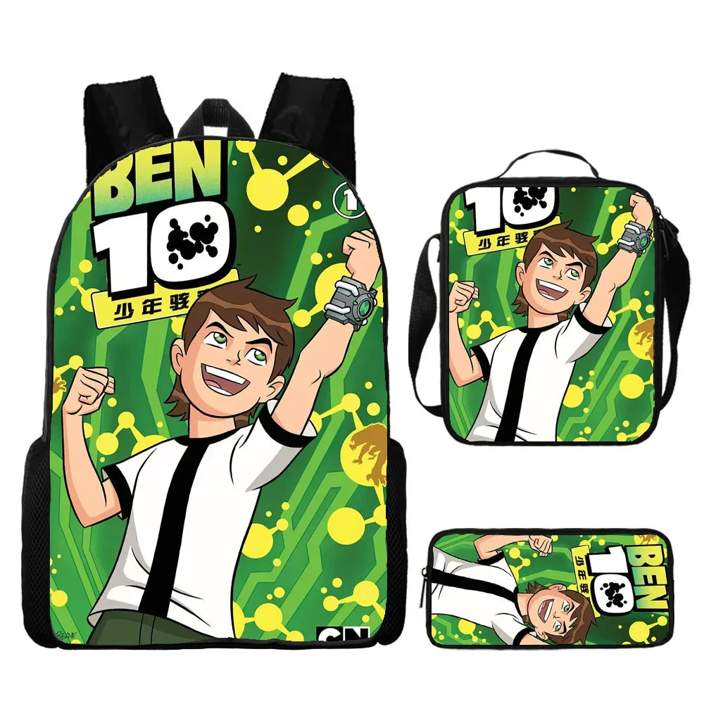 sac à dos hacker pour adolescents ben 10, sac à dos pour étudiants, sac à dos de dessin animé, sac à bandoulière pour stylos