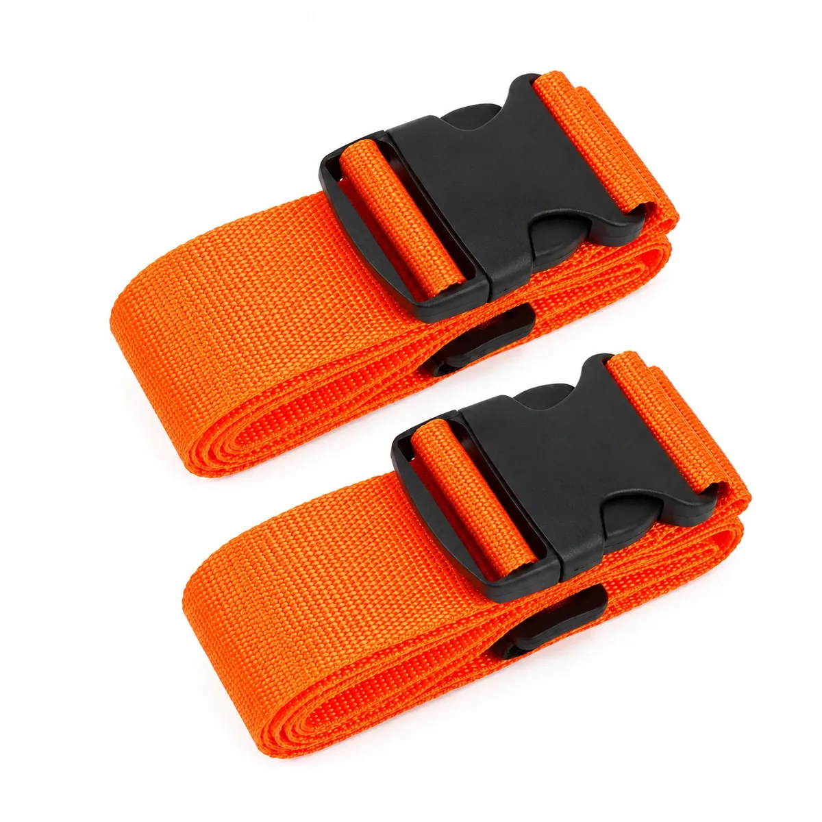 sangles de bagages droites en polyester, 2 pièces, avec boucle de déverrouillage réglable, accessoire de voyage unisexe