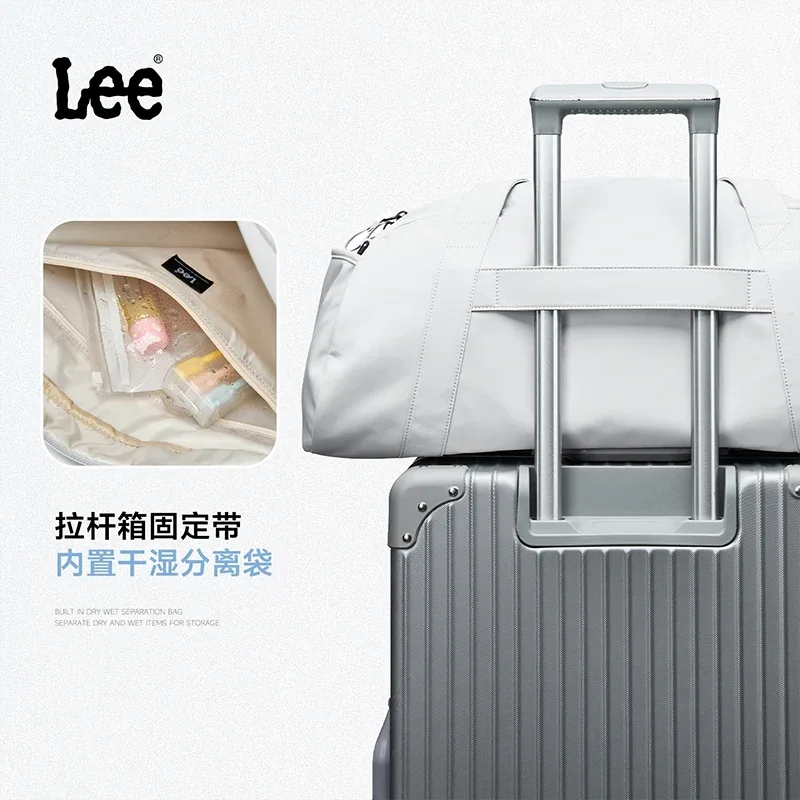 lee – sac de sport étanche pour femmes et hommes, sac de sport, fitness, grande capacité, compartiment à chaussures de yoga, poche sèche, bagages, sac de voyage