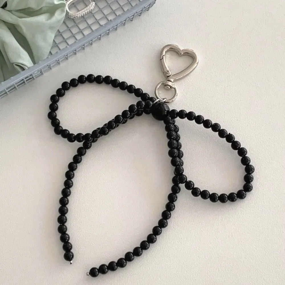 porte-clés créatif en cuir brcorporelle avec nministériels d en perles, long pompon, amour, cœur, pendentif pour sac à dos, breloques faites à la main, cadeau décoratif, y2k