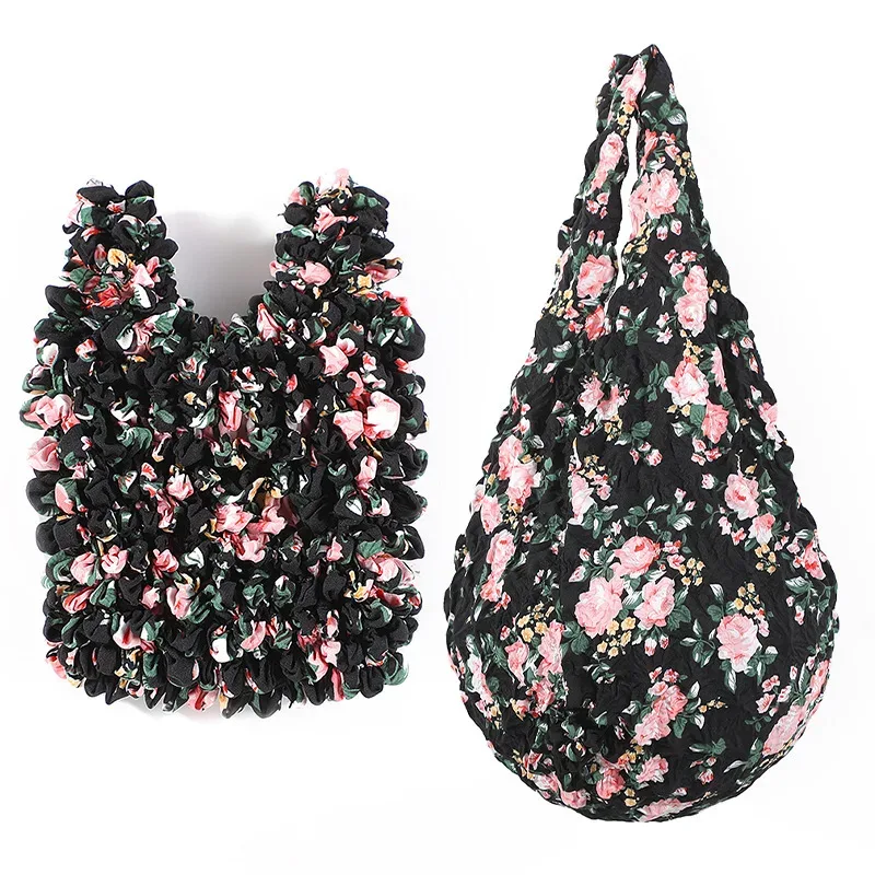 nouveau sac fourre-tout élastique réutilisable mini 1 pièce, grande capacité, sac à bandoulière portable, sac de rangement