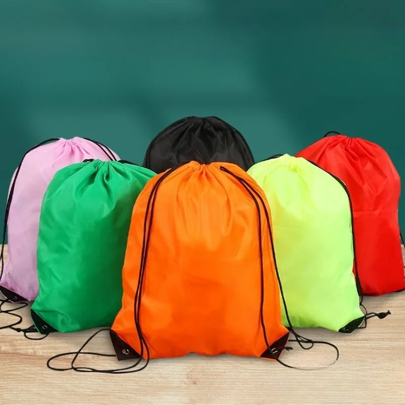 sac à dos portable en nylon avec cordon de serrage pour usage quotidien, voyage, plage, camping, sports de plein air, imperméable