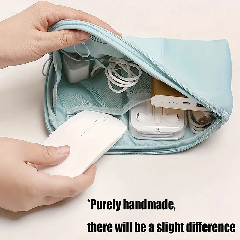 nouveau sac à cosmétiques simple, sac de rangement de câbles de données multifonctions portables, appareils numériques mobiles de voyage, organisateur d'écouteurs de ligne usb