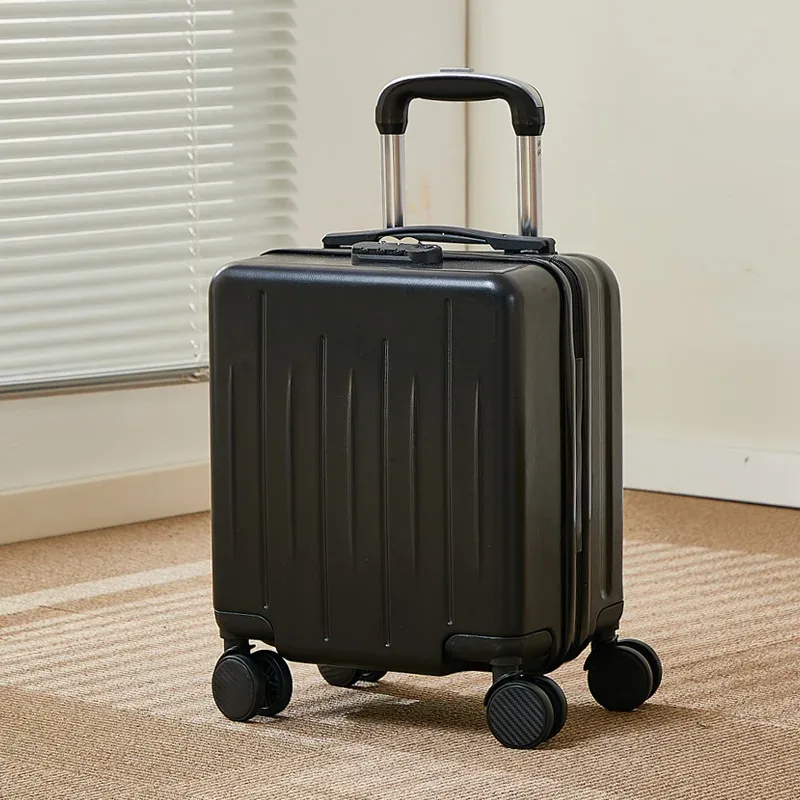 valise de voyage unisexe à roulettes pc, 14 pouces, haute qualité, à la mode, abs, mini valise d'embarquement, petite main, lu