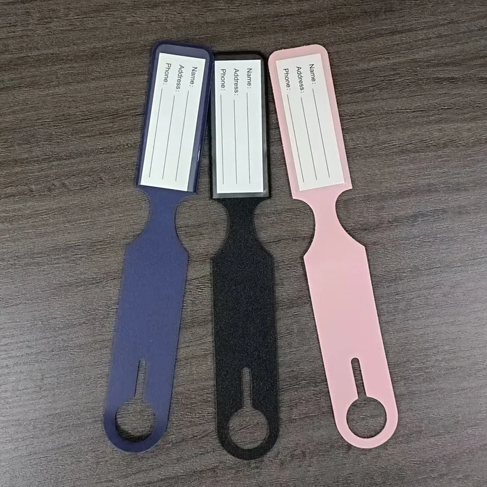 étiquettes de bagages de voyage de couleur aléatoire, 5 pièces, étiquettes de bagages pour valises de voyage, étiquettes de check-in pour valises de voyage d'affaires, étiquettes anti-perte pour sacs de voyage s004287