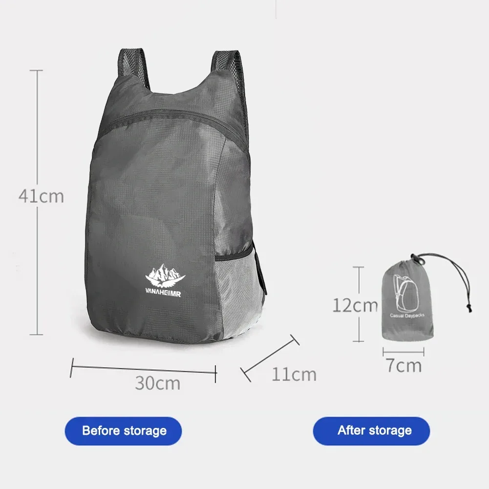 sac à dos pliable léger pour hommes et femmes, sac à dos d'extérieur, sac de sport de voyage, sac de jour de randonnée, livraison, 15l