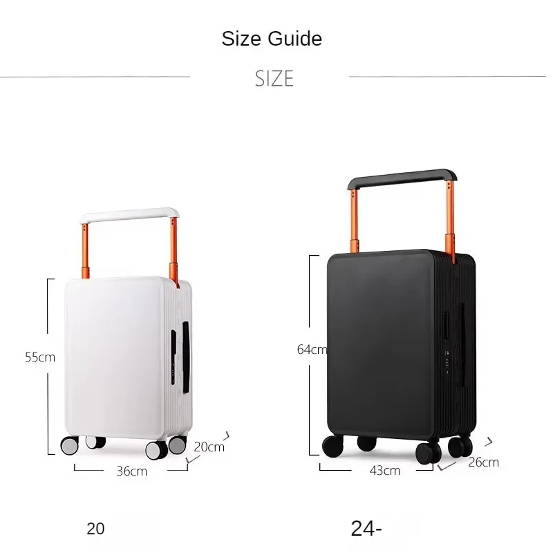 bunnyfly bagages tendance large chariot spinner extérieur grande capacité valise de voyage bagages roue universelle valise à main