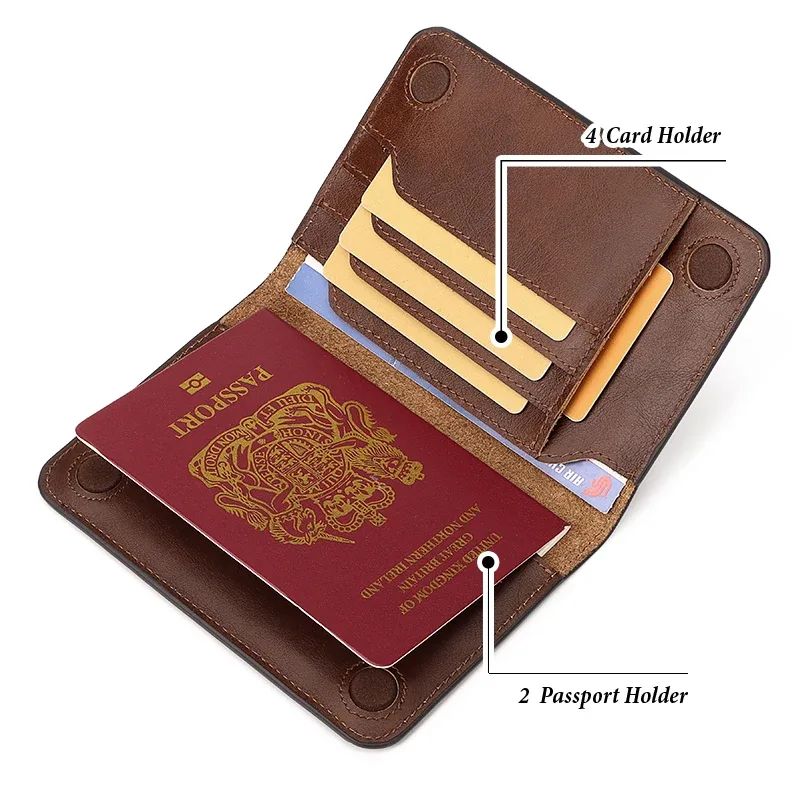 porte-passeport en cuir véritable pour hommes et femmes, couverture, portefeuille, essentiels de voyage, rfid, porte-carte de crédit, accessoires de voyage internationaux
