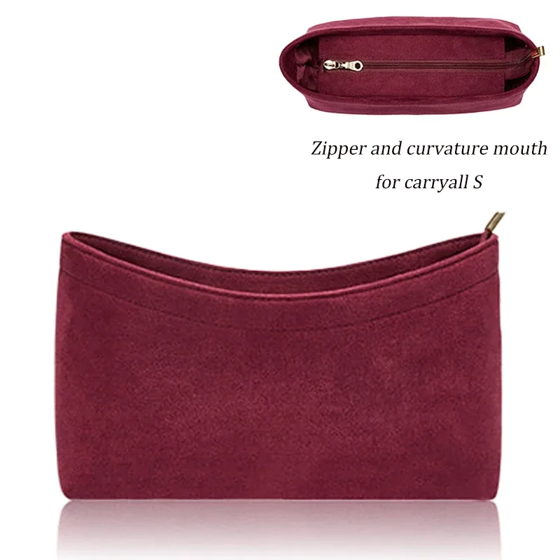 organisateur de sac en velours doux, insert rouge assorti pour sac de transport, doublure intérieure résistante à la décoloration, maintient la forme du sac, rangement tridimensionnel et soigné