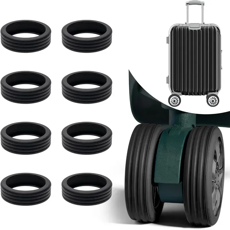 housse de protection pour roues de valise en silicone de couleur unie, résistante à l'usure, pour la protectio
