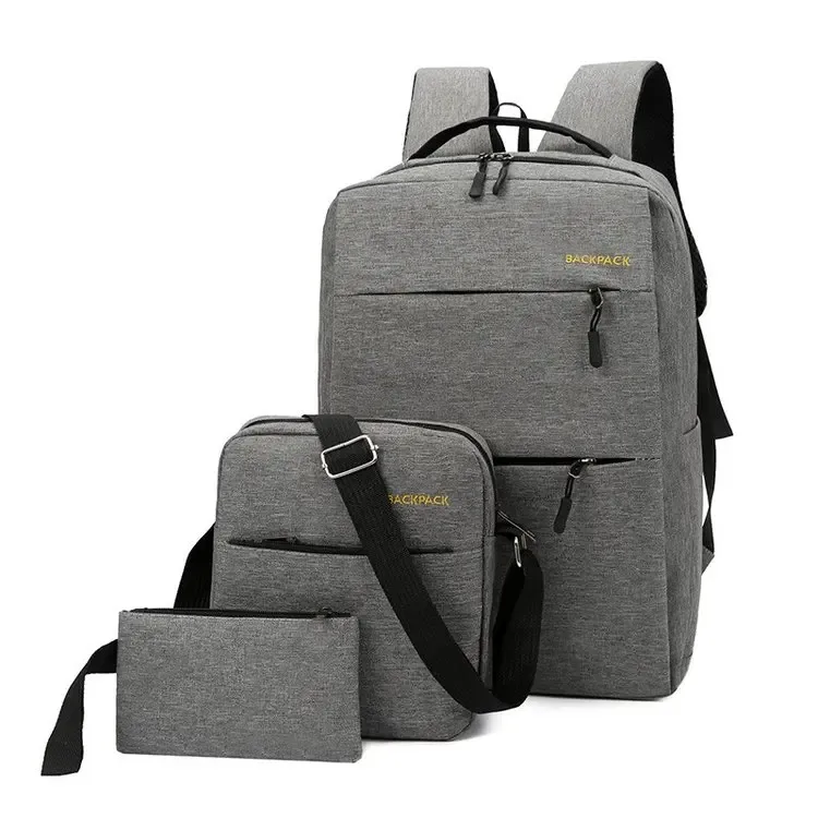 sac d'ordinateur de grande capacité, 3 pièces, sac à dos de voyage multifonctionnel