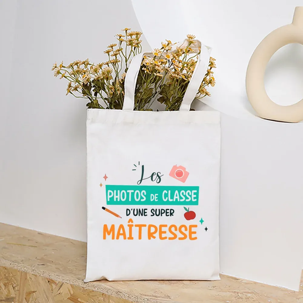 merci maîtresse femmes sacs à main mode toile sac à bandoulière grande capacité sacs fin de l'école année cadeau entreprise