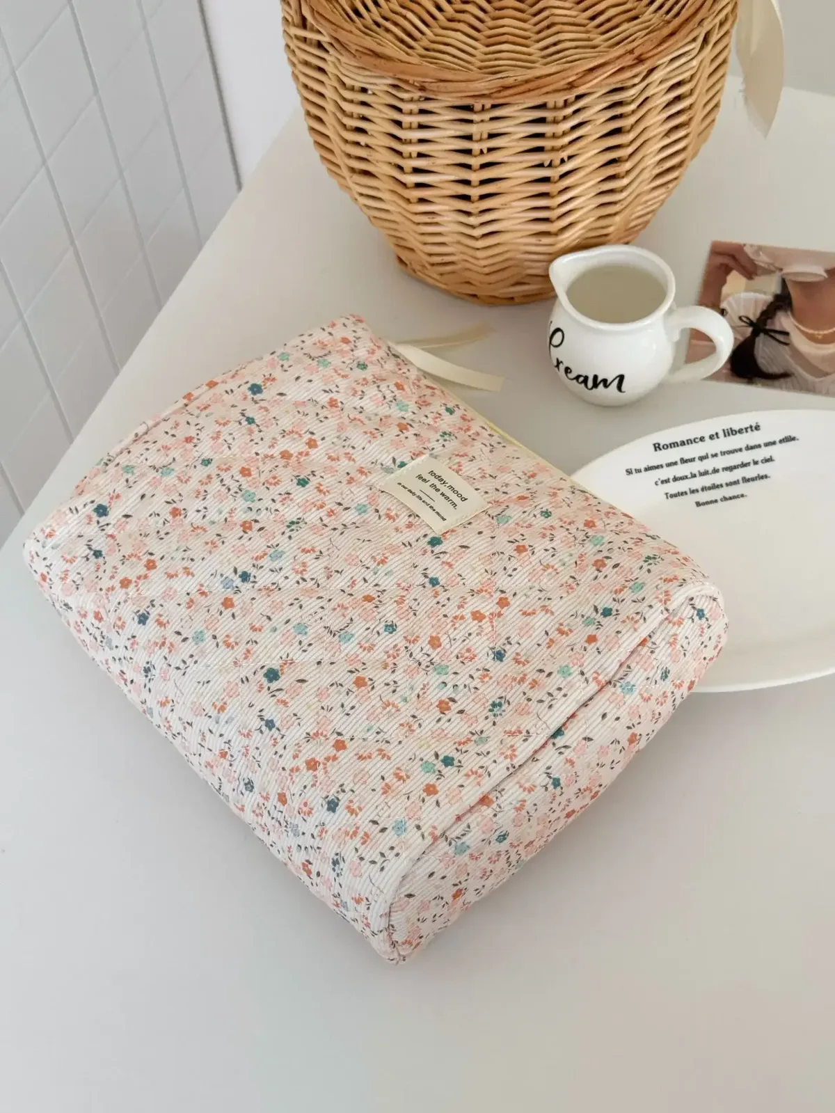 sacs de rangement cosmétiques vintage en velours côtelé pour femmes, sacs à main de voyage rétro portables pour dames, trousse de maquillage simple pour femme, sac à main d'embrayage