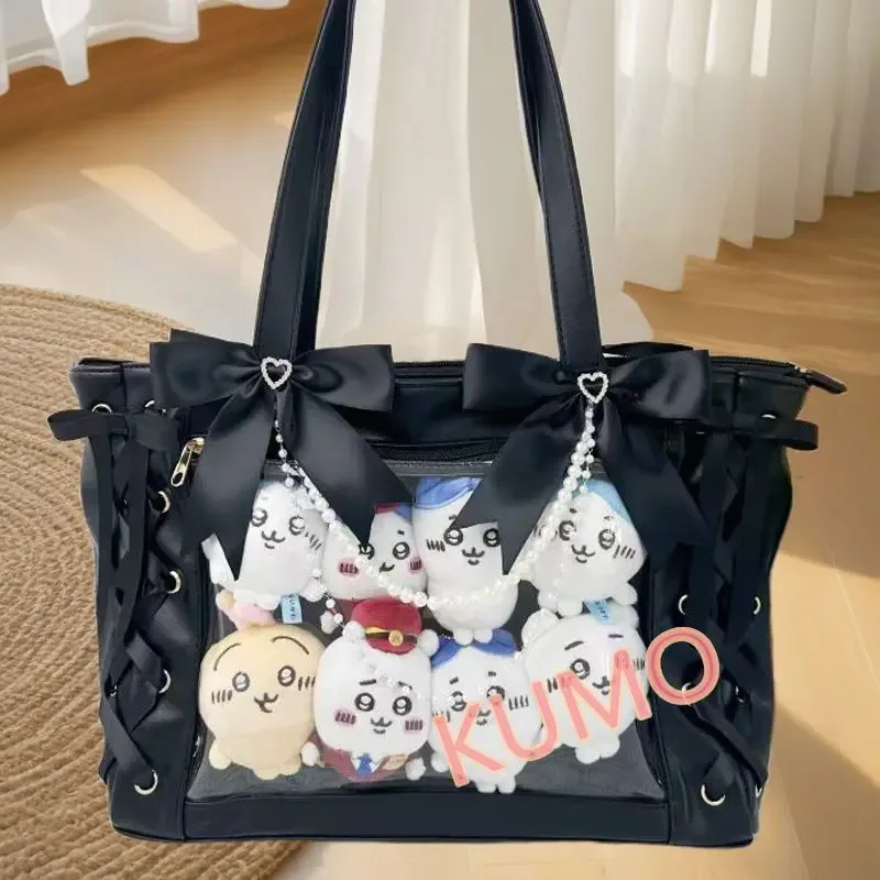 ita sac arc accessoires école sac à dos noir et blanc dentelle sac chaîne lolita accessoires bricolage pendentif accessoires