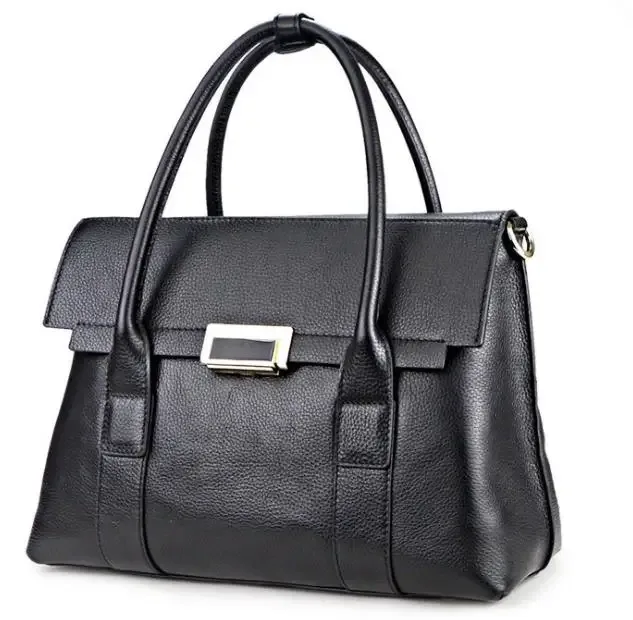 2025 nouvelle mallette en cuir véritable femmes sacs à main grande capacité dames mode peau de vache sacs à bandoulière portables
