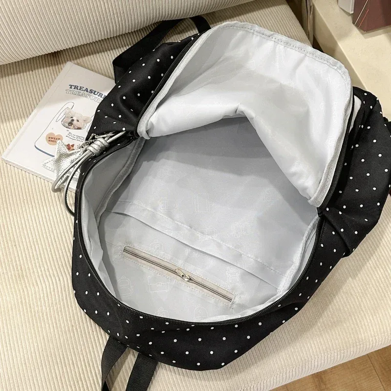 sac à dos à touches de piano à pois, sac à dos de style japonais à blocs de couleur, sac à dos en forme de piano de style scolaire, grand sac de voyage pour femmes