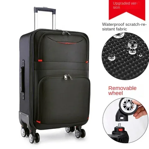 valise de grande capacité avec serrure à combinaison, bagage de voyage embarqué, boîtier de chariot en tissu oxford imperméable de 28 pouces surdimensionné