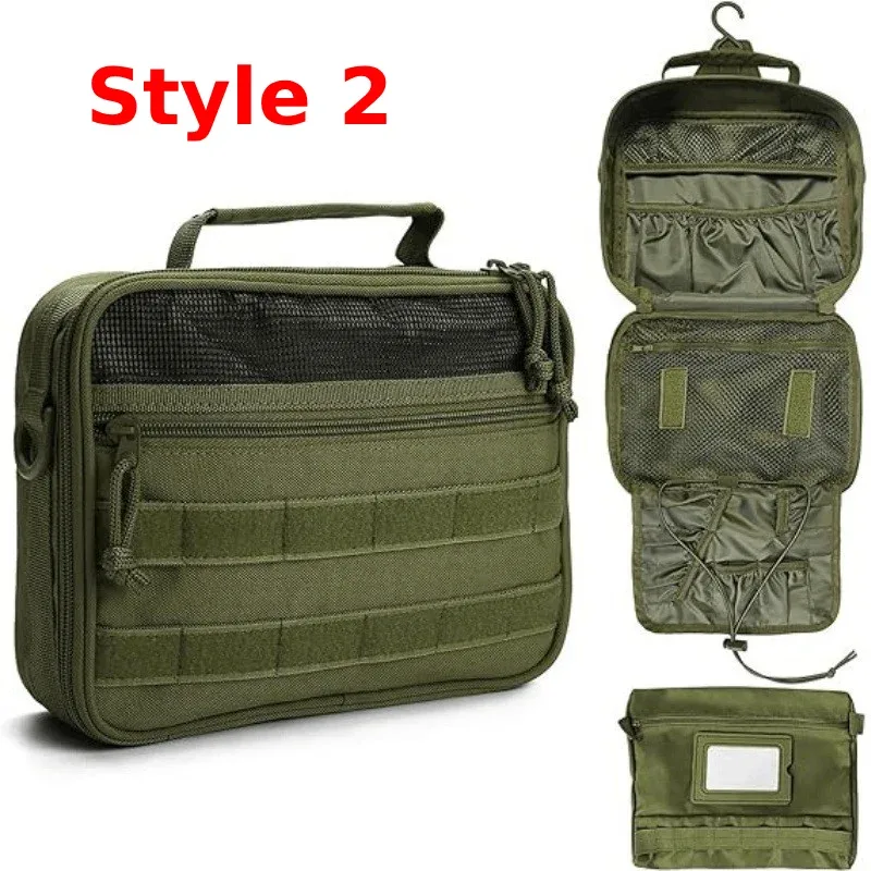 sac de toilette tactique pour hommes, organisateur de voyage imperméable, trousse de maquillage pour femmes, pochette de rangement pour cosmétiques avec crochet de salle de bain.