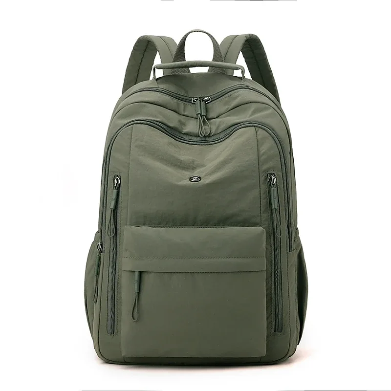 sac à dos décontracté en nylon grande capacité pour femme, multi-couches, tendance, pour voyage, école, camping et randonnée en extérieur