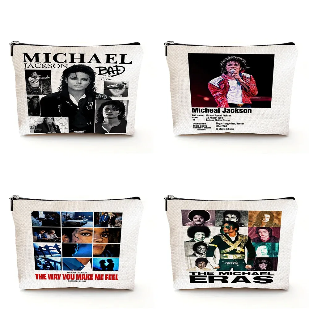 sac à cosmétiques michael jackson, sacs de maquillage double imprimé super star, sac à main de mariage pour femmes, organisateur de voyage pour dames, portefeuille pour enfant