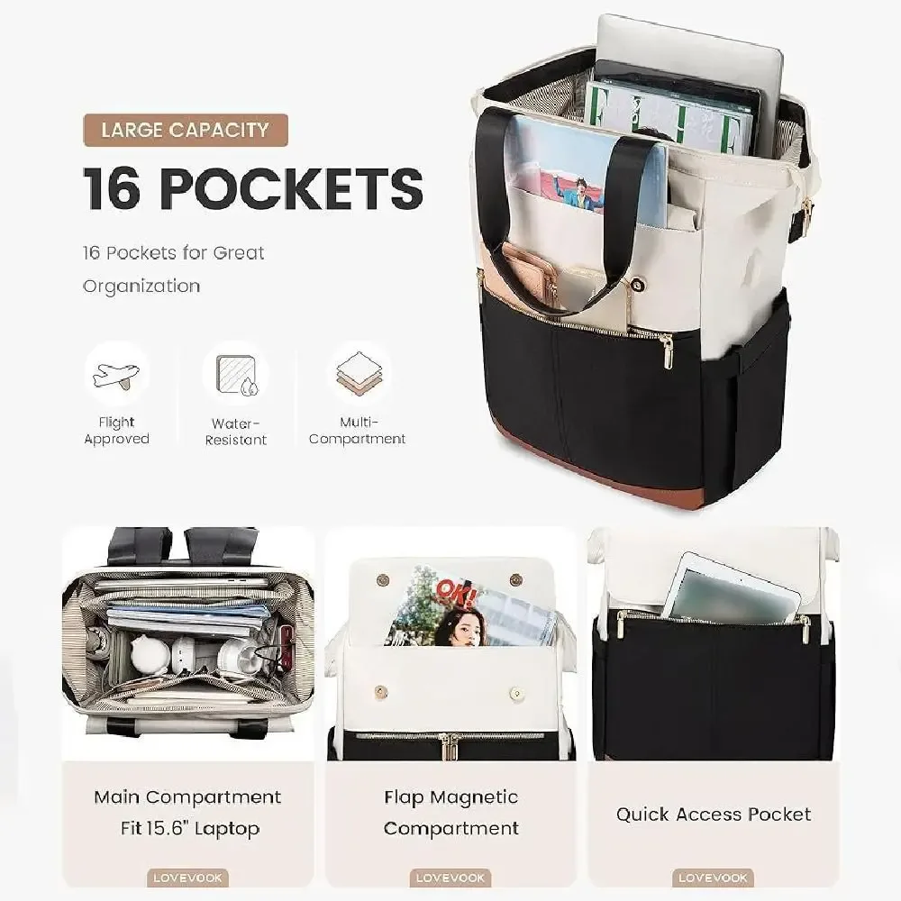 Sac à dos de voyage grande capacité pour ordinateur portable, multifonctionnel, multi-poches, sac à bandoulière pour maman, imperméable et respirant