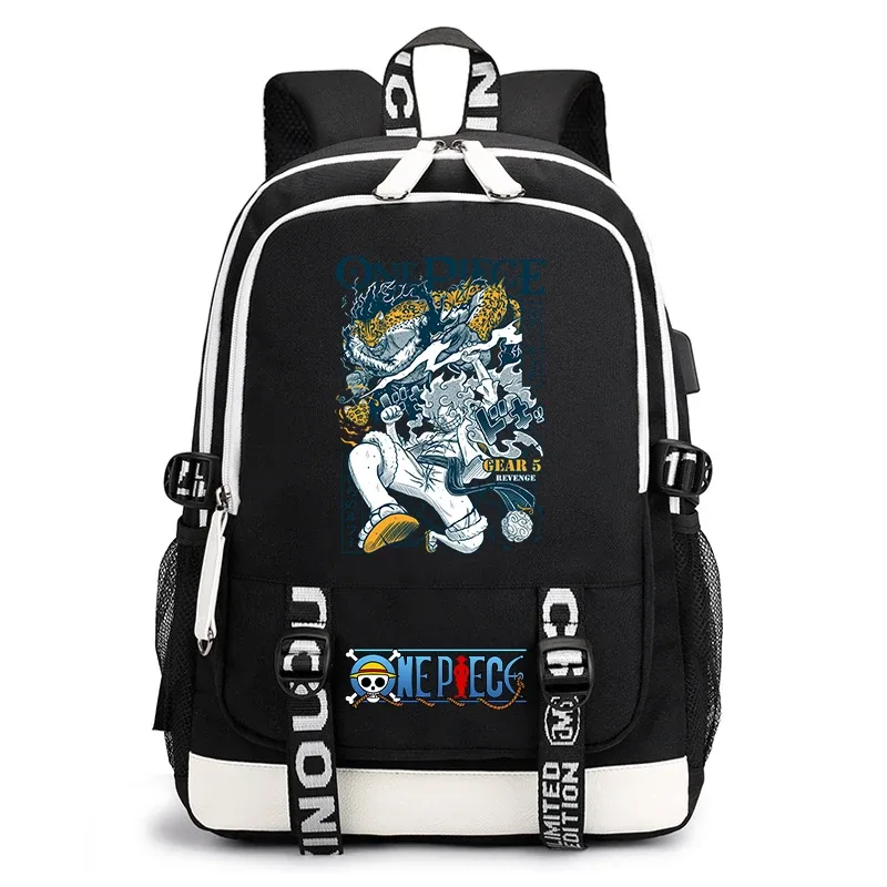 sac à dos d'étudiant imprimé one piece luffy, sac à dos décontracté pour garçons et filles, sac d'école léger, sac à dos de voyage