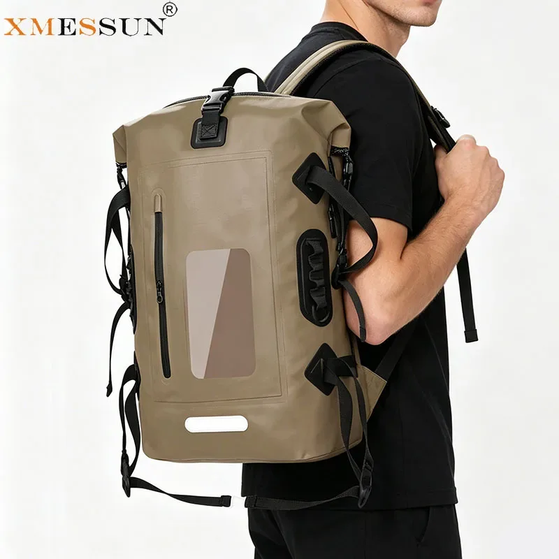 XMESSUN Nouveau sac à dos étanche de 30 L, sac étanche flottant pour la natation, le canoë, le kayak, le rafting, la navigation de plaisance et la randonnée en rivière