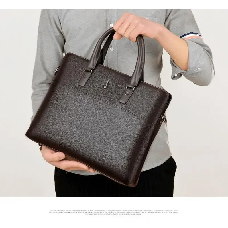 Sac à bandoulière 2026 en cuir véritable pour homme, style horizontal, sac à dos pour homme, sacoche d'affaires en cuir pour documents