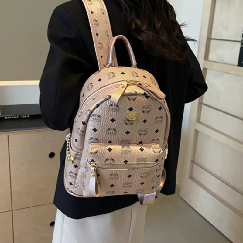 sac à dos imprimé rétro pour femmes, grande capacité, sac d'école de voyage à la mode, sac polyvalent et élégant pour femmes