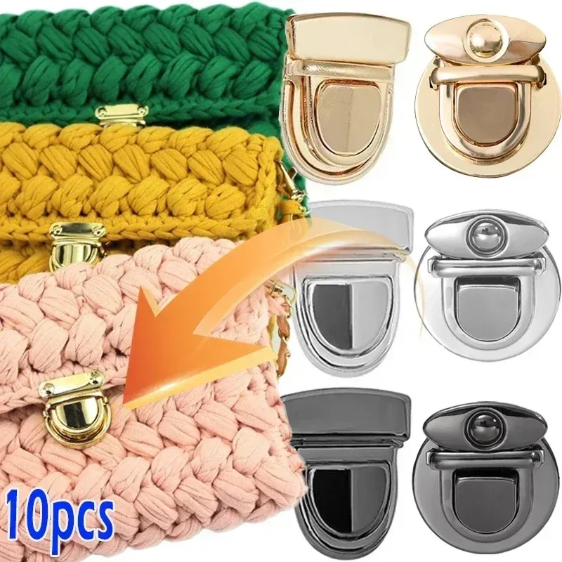 5/10 pièces fermoirs de sac diy en acier inoxydable, boucles de fermeture pour sacs à main, sacs à bandoulière, pochettes, cabas, accessoires de bricolage pour sacs
