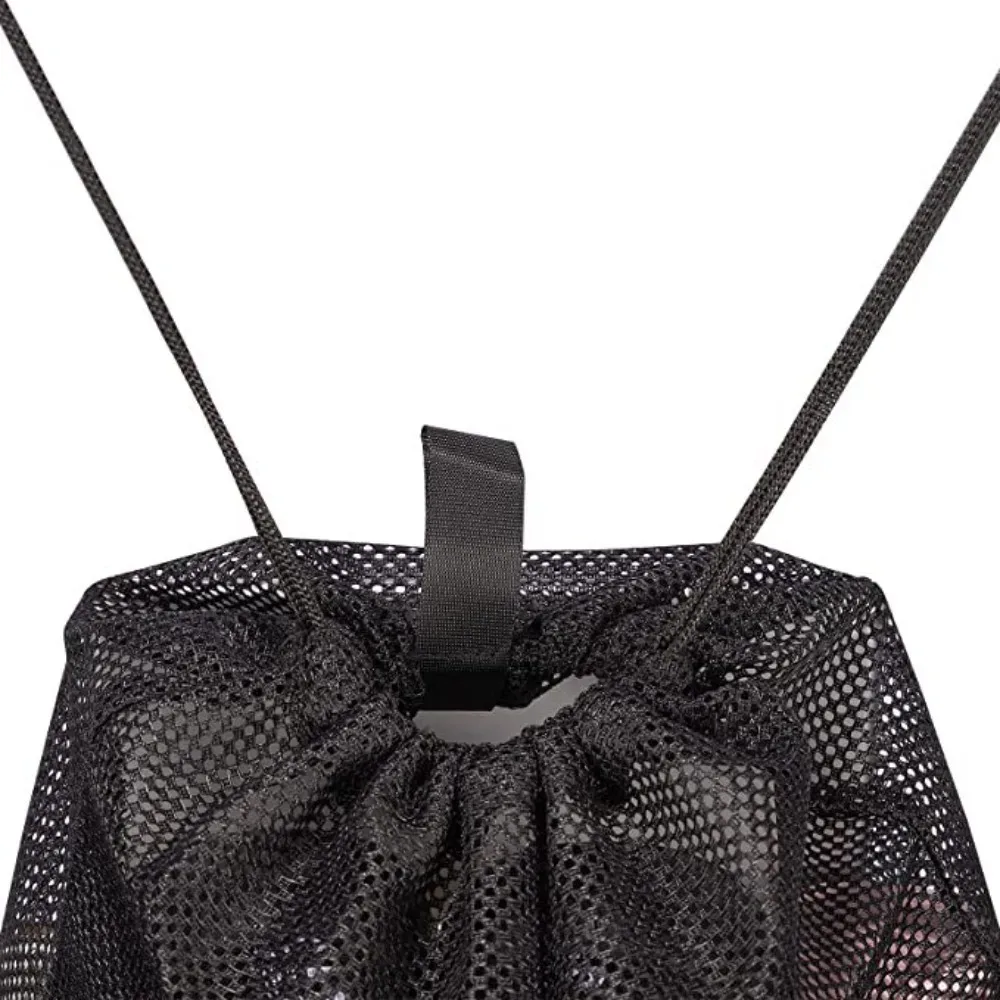 sac à dos en maille avec cordon de serrage, sac de sport robuste, multifonction, pliable, pochette en filet ventilée, porte-équipement de natation et de pêche, pour l'extérieur