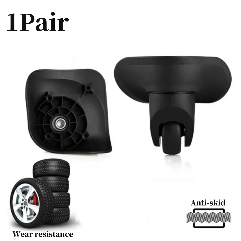 1 paire de roues universelles pour valise à bagages, remplacement silencieux, roulette rotative, portable, boî
