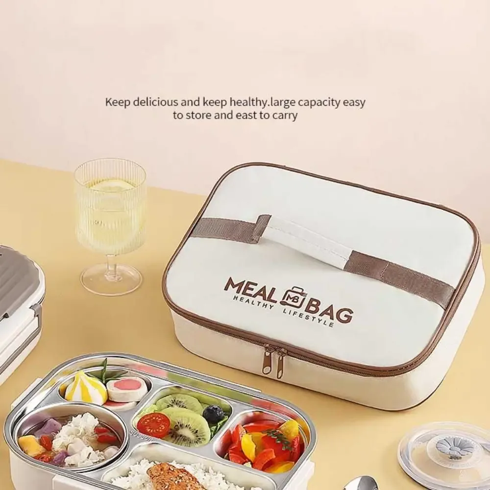 Nouveau sac de rangement de boîte à déjeuner en papier d'aluminium, sac d'isolation thermique isolé Oxford, sac thermique de grande capacité pour aliments, pique-nique