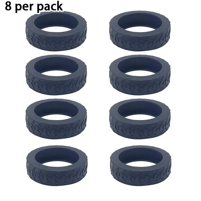 housse de protection pour roues de bagages, 8 pièces, housse en silicone silencieuse et accessoires universels de réduction du bruit, texture épaisse en silicone