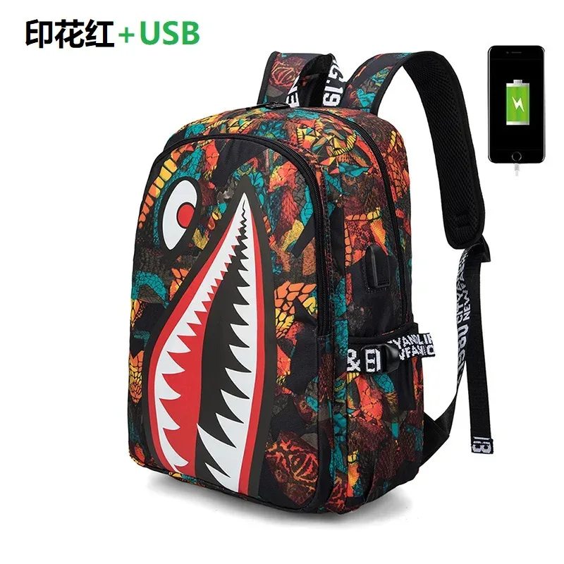 sacs à dos impressions de bouche de décodage cool, sacoches d'université solomon pour garçons, cartables unisexes, sacs imperméables pour étudiants, sacs de grande capacité
